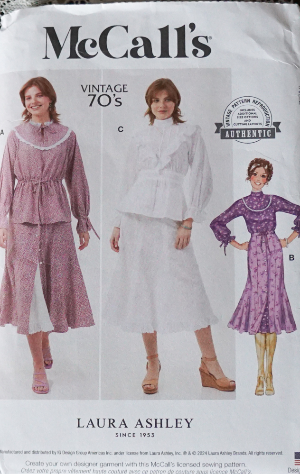 New  McCalls Sewing Pattern R12112    Authentic 1970's Reproduction  of McCalls 5280